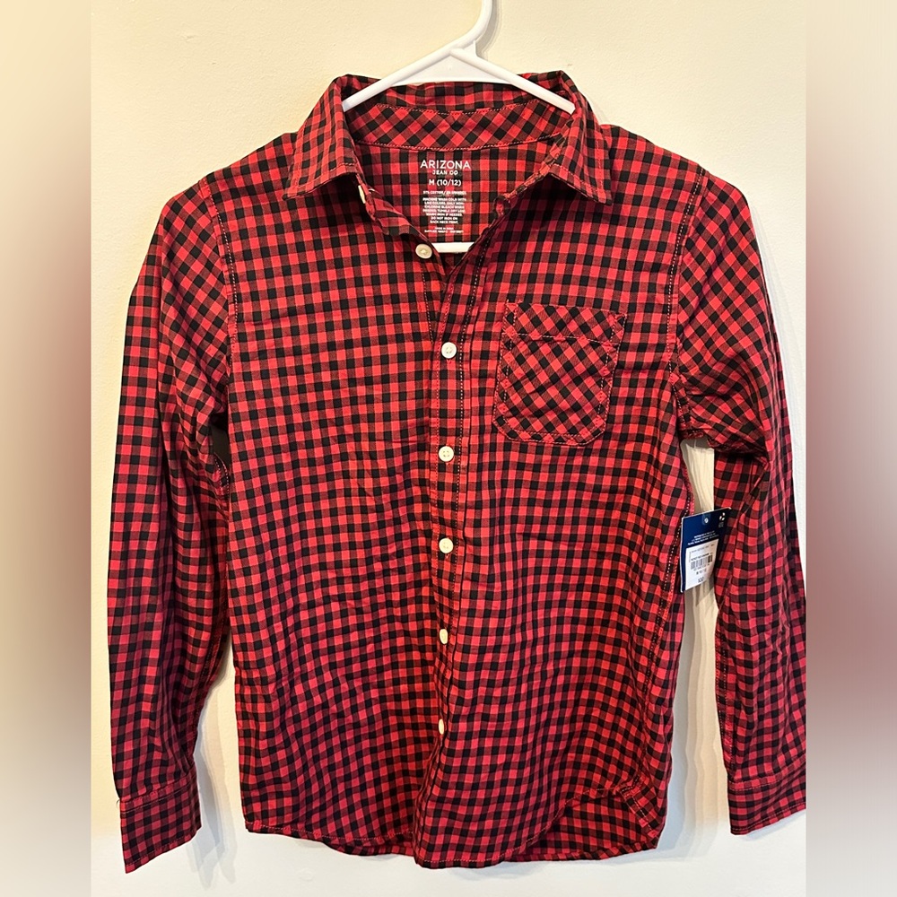 NWT Boys Red Flannel
